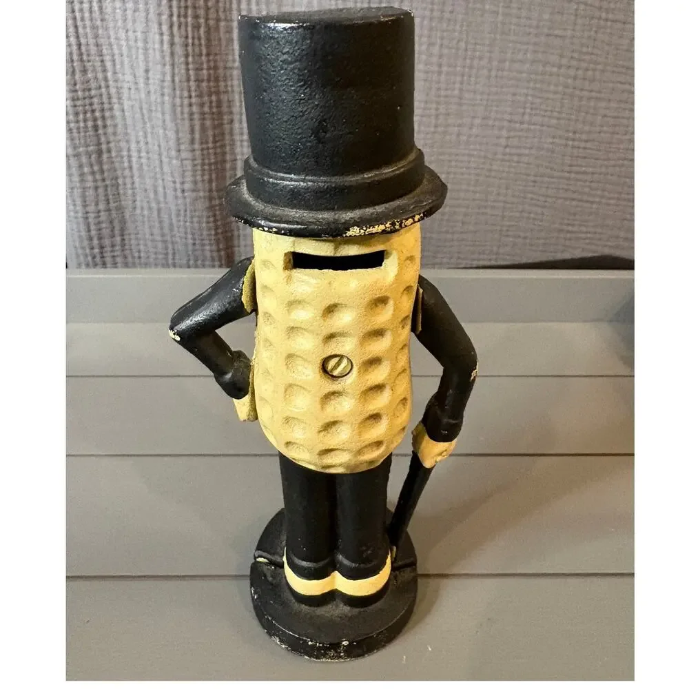 Mr. Peanut Planters Nut Cast Iron Coin Bank